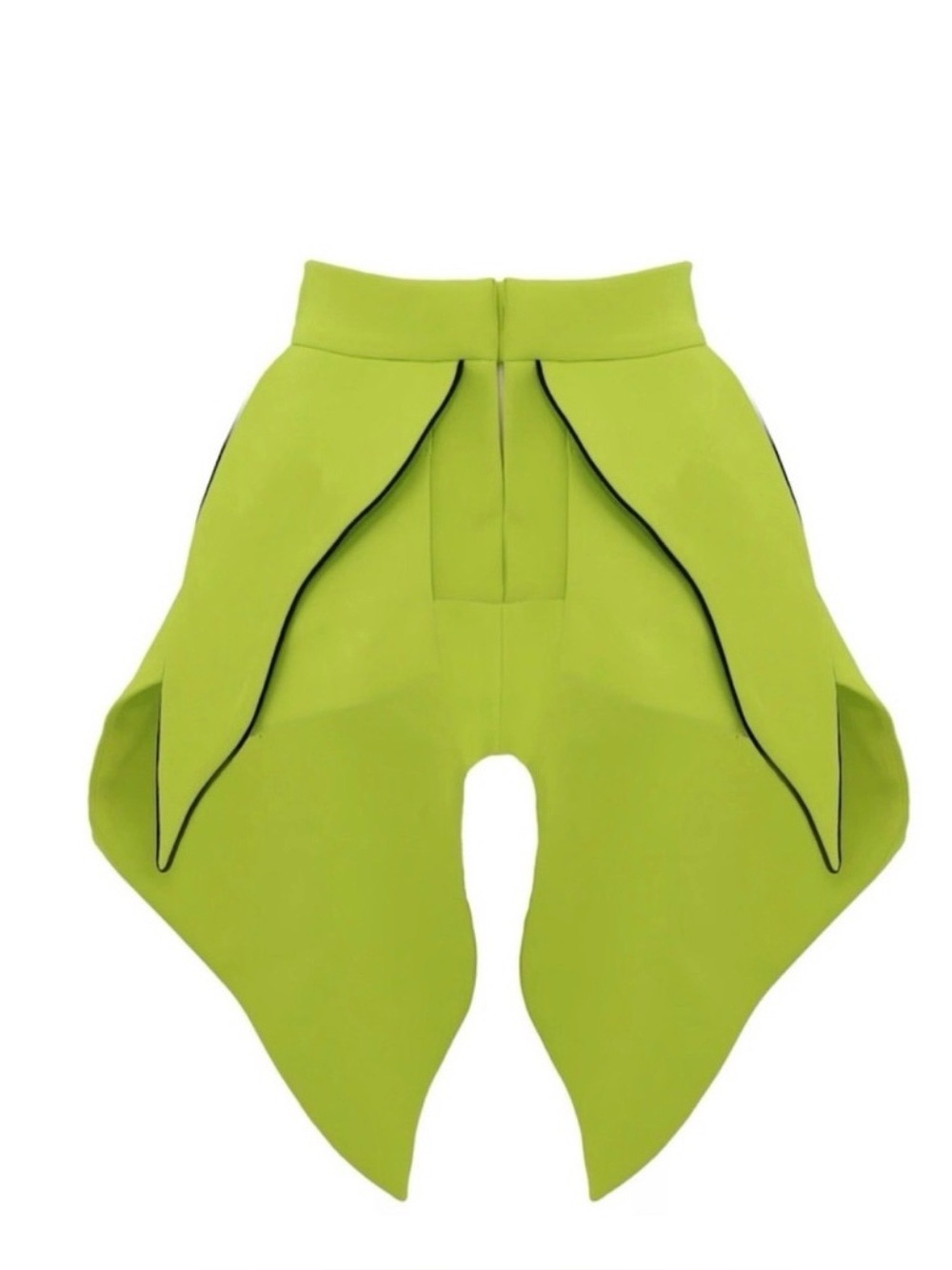 Sculpted Peplum Belt - Lime Green
